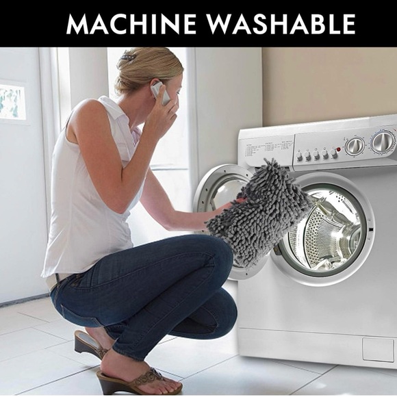 Set of plush microfiber chenille gray bathroom mats - Picture 6 of 7